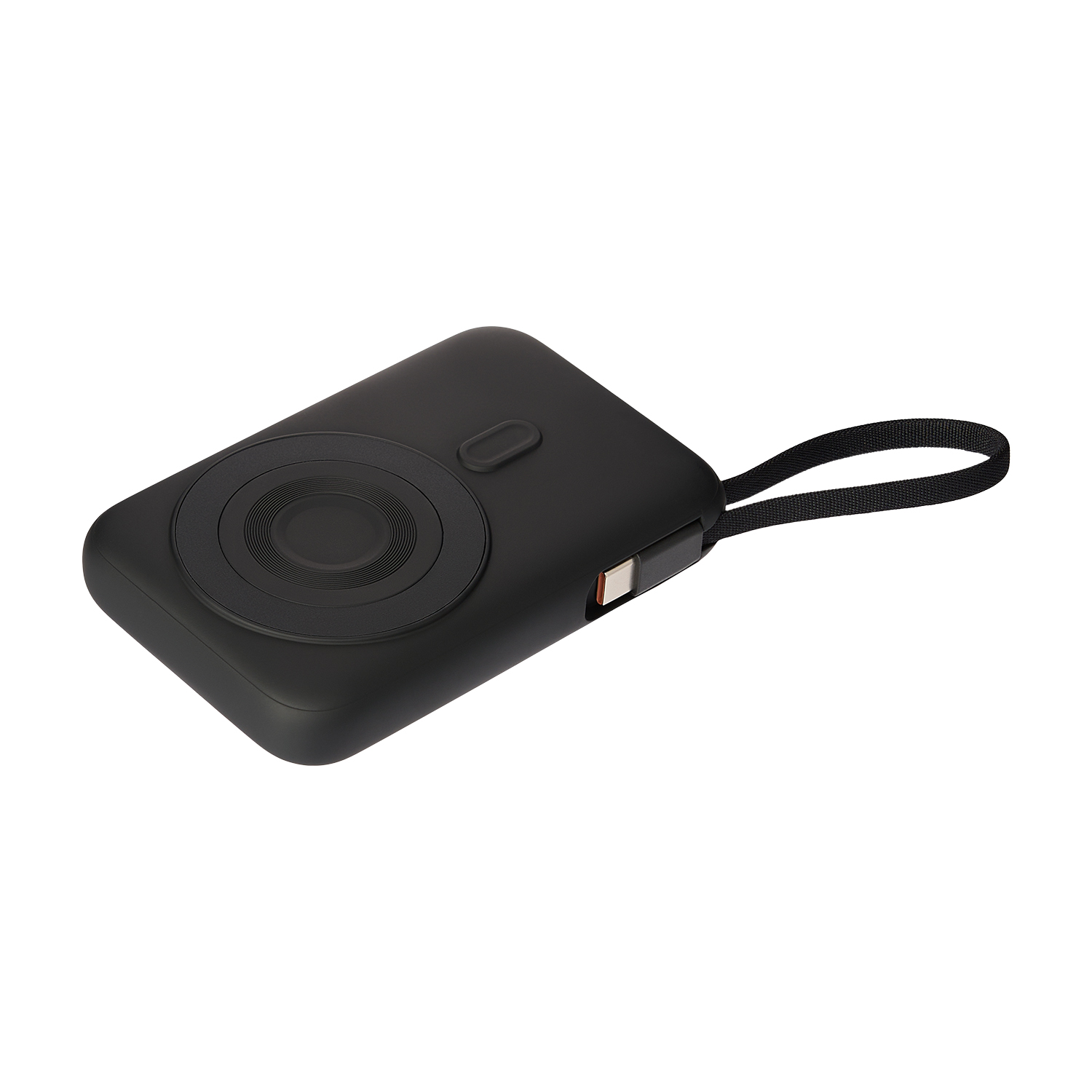 Внешний аккумулятор Комбо (Combo) 4-в-1 10000mAh с функцией беспроводной зарядки 15W, черный фото на сайте Print Logo.