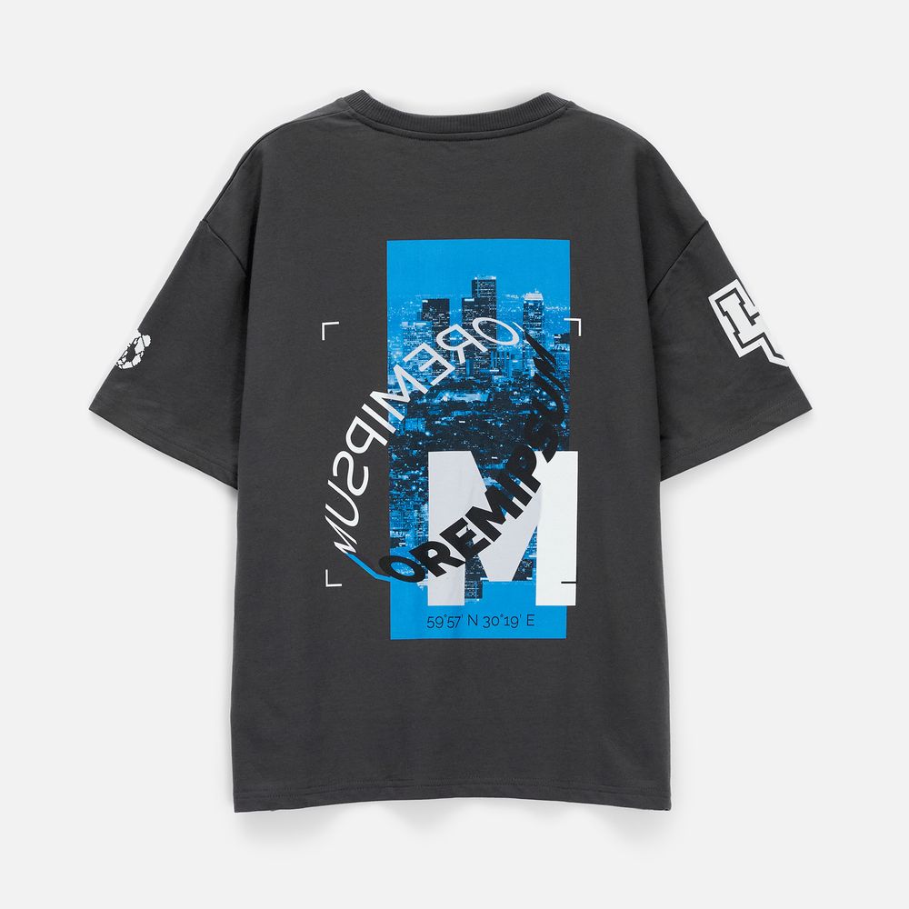 Футболка унисекс Durington, темно-серая (графит), размер 3XL/4XL