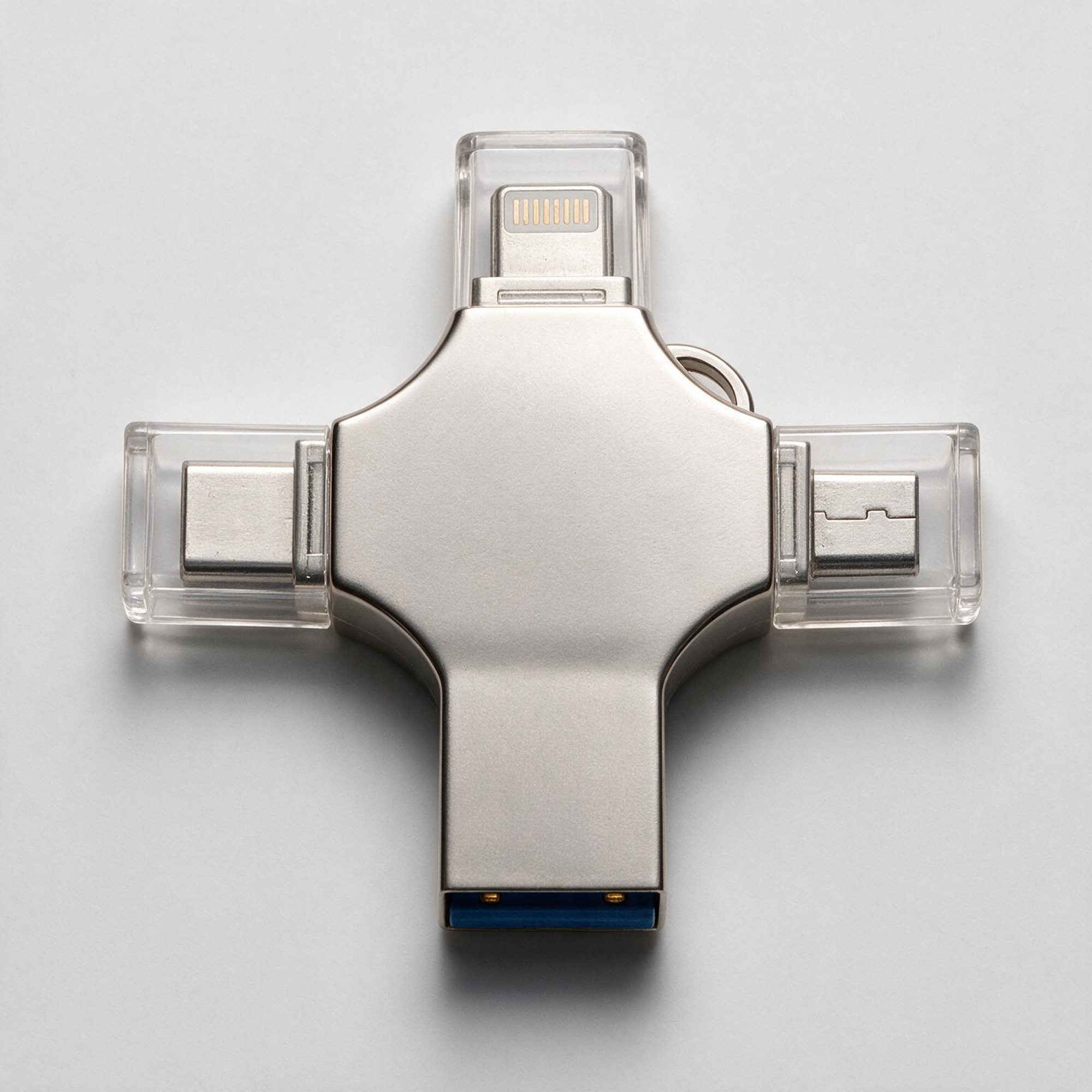 USB-флешка 3.0 на 32 Гб 4-в-1 Ultra в подарочной коробке с логотипом Evolt | Print Logo