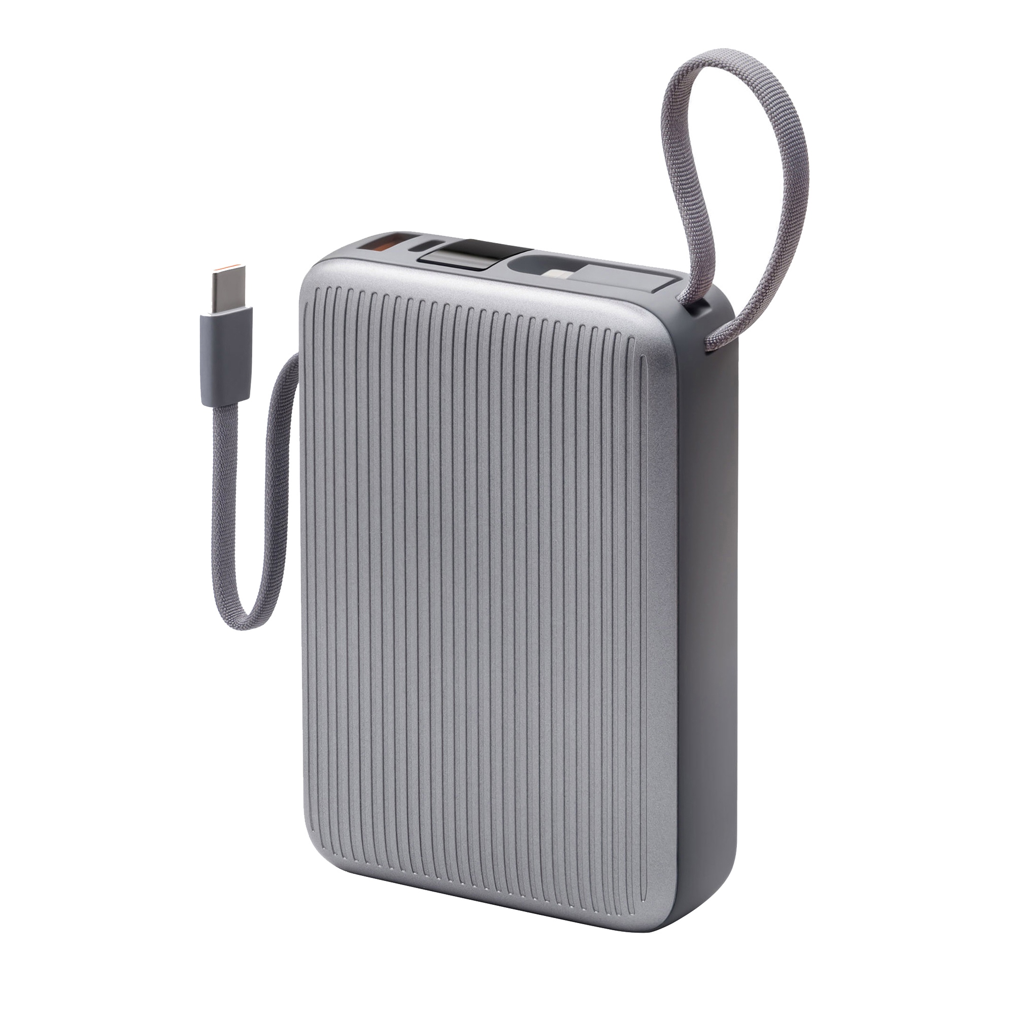 Внешний АКБ NRG Turbo Cable 20000 mAh, 22,5Вт, графит, Deppa