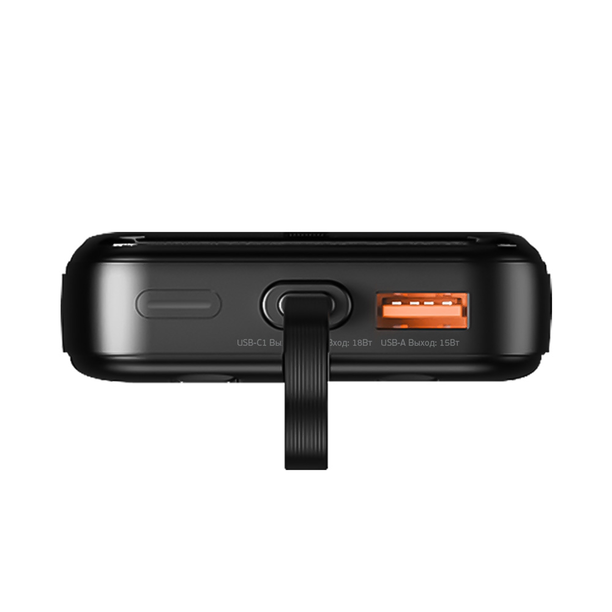 Внешний АКБ NRG Turbo V4c 10000 мА-ч, дисплей, черный, Deppa