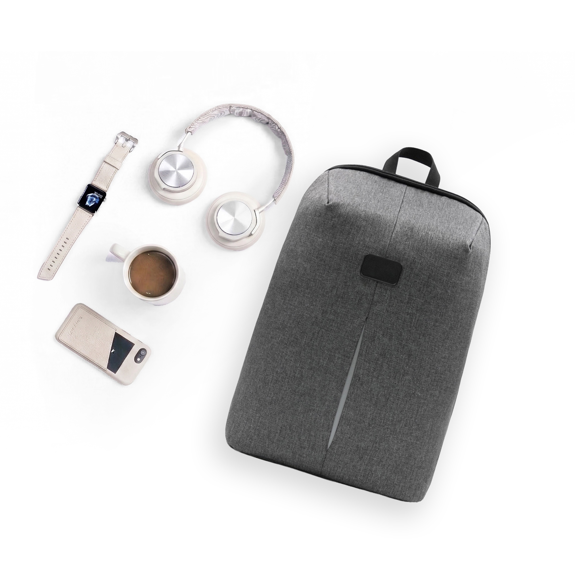 Водостойкий рюкзак с защитой от краж Phantom Mini для ноутбука 16 с логотипом Brand Charger | Print Logo