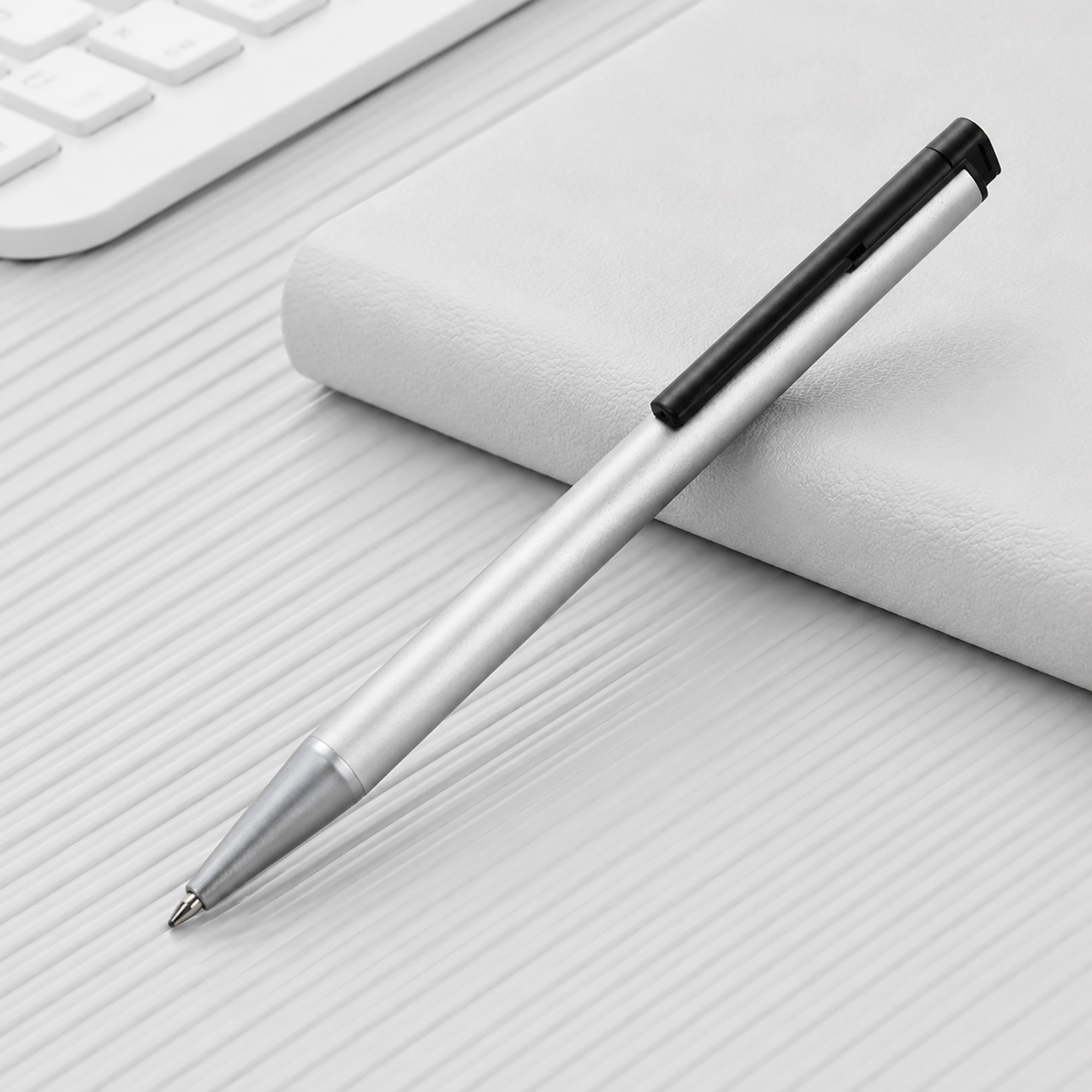 Ручка шариковая металлическая Jobs soft-touch с флеш-картой на 8 Гб с логотипом Lettertone | Print Logo
