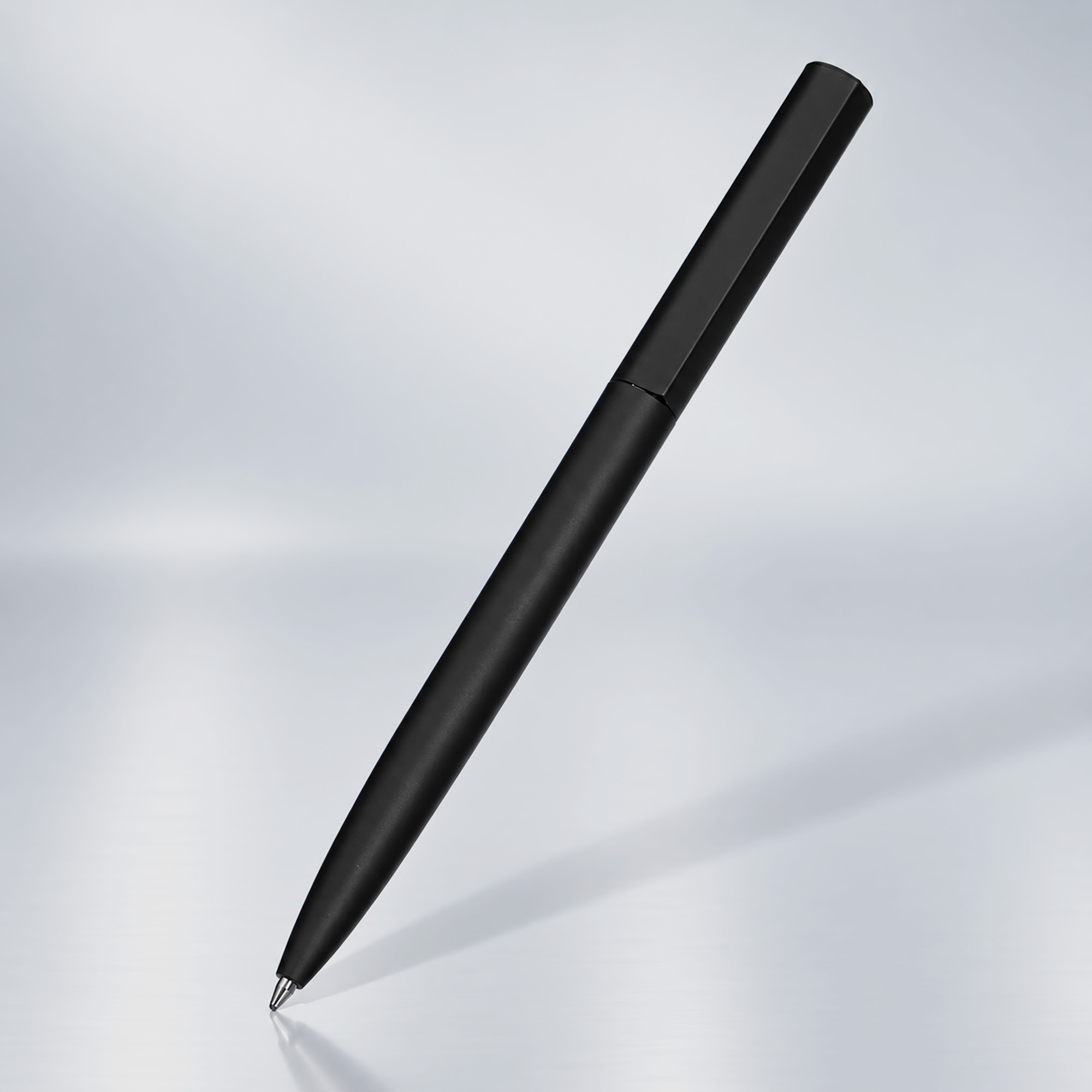 Ручка металлическая шариковая Minimalist, софт-тач с логотипом Lettertone | Print Logo