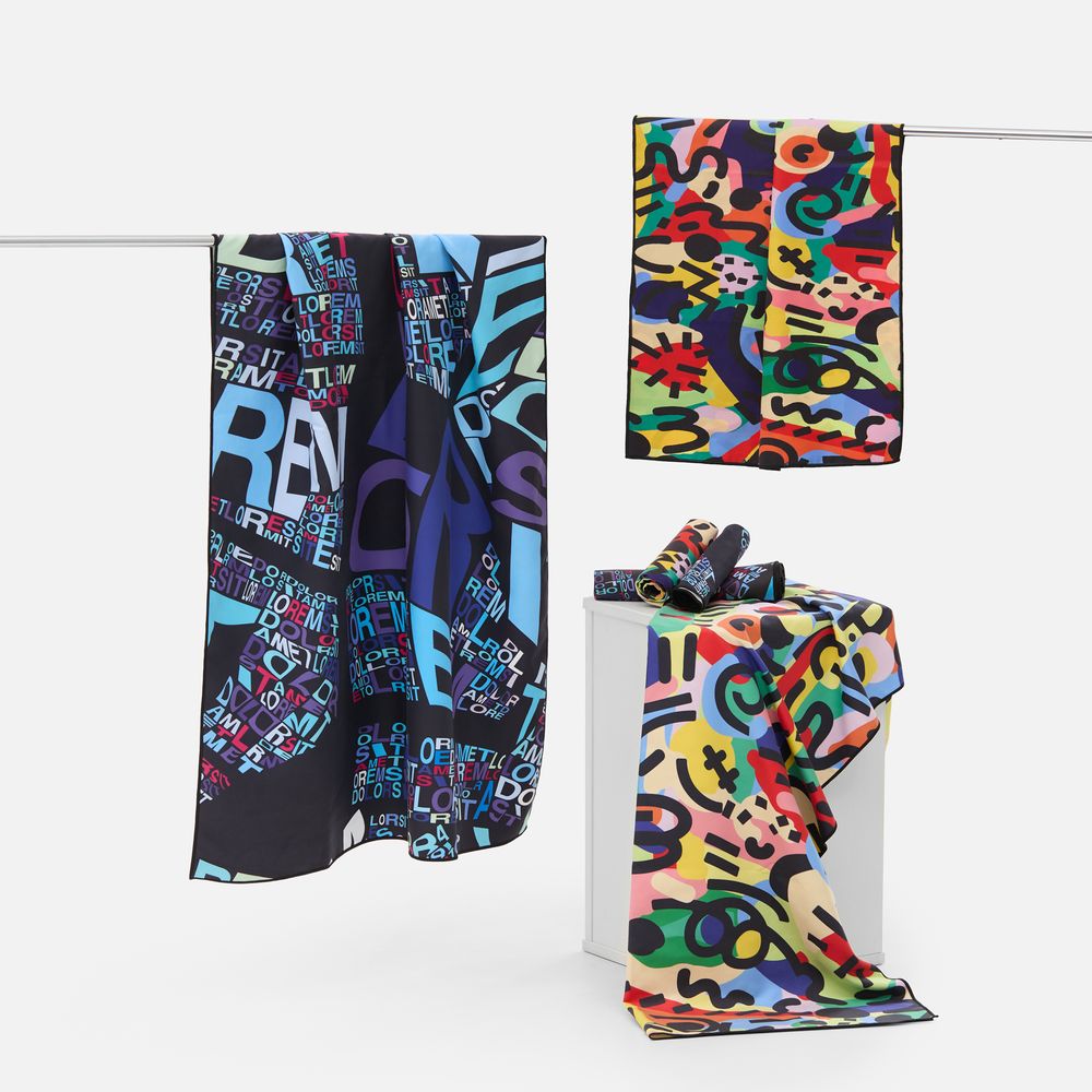 Полотенце спортивное Evince XL с полной запечаткой на заказ с логотипом Stride | Print Logo