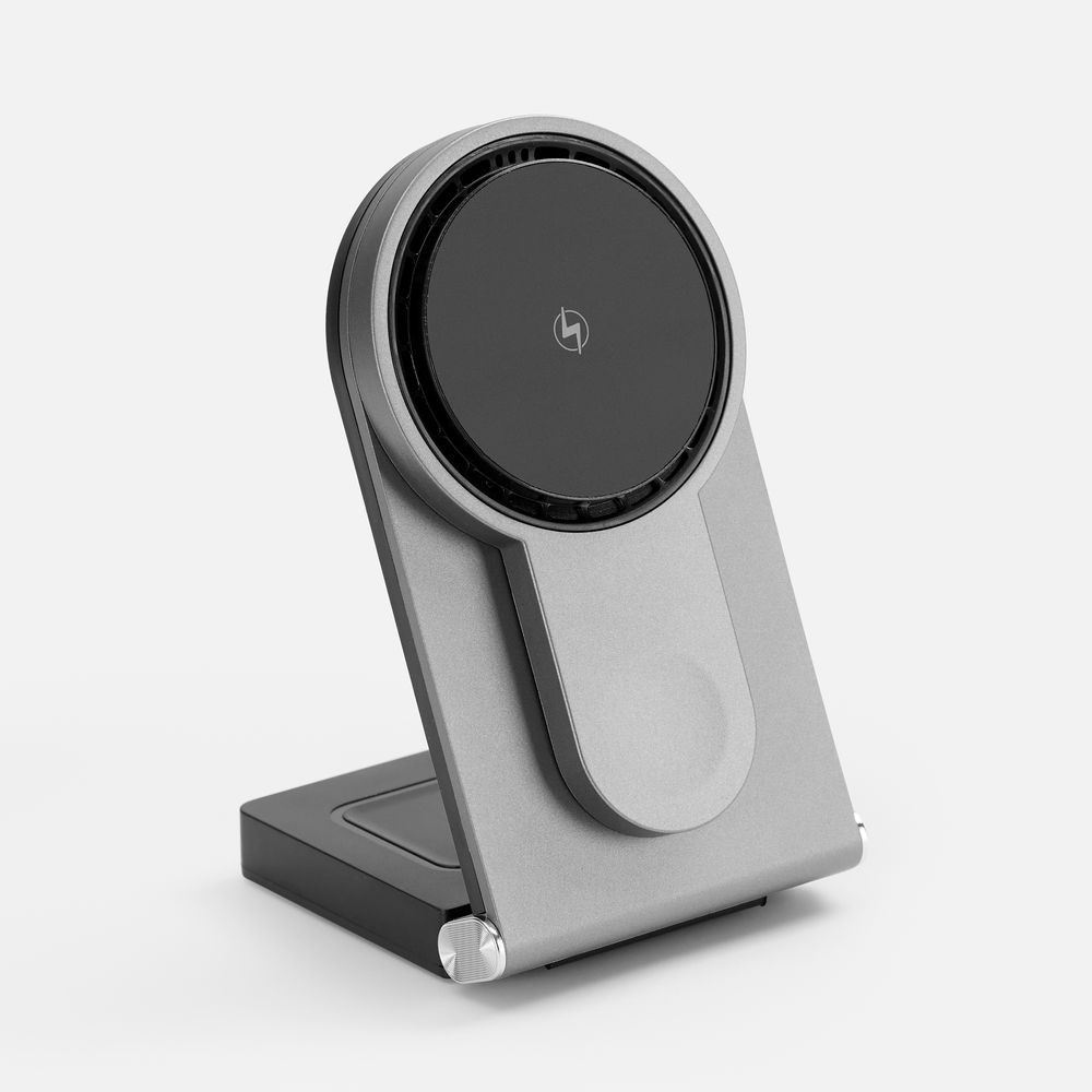 Складная станция беспроводной зарядки transForm — пример нанесения логотипа (Indivo) | Print Logo