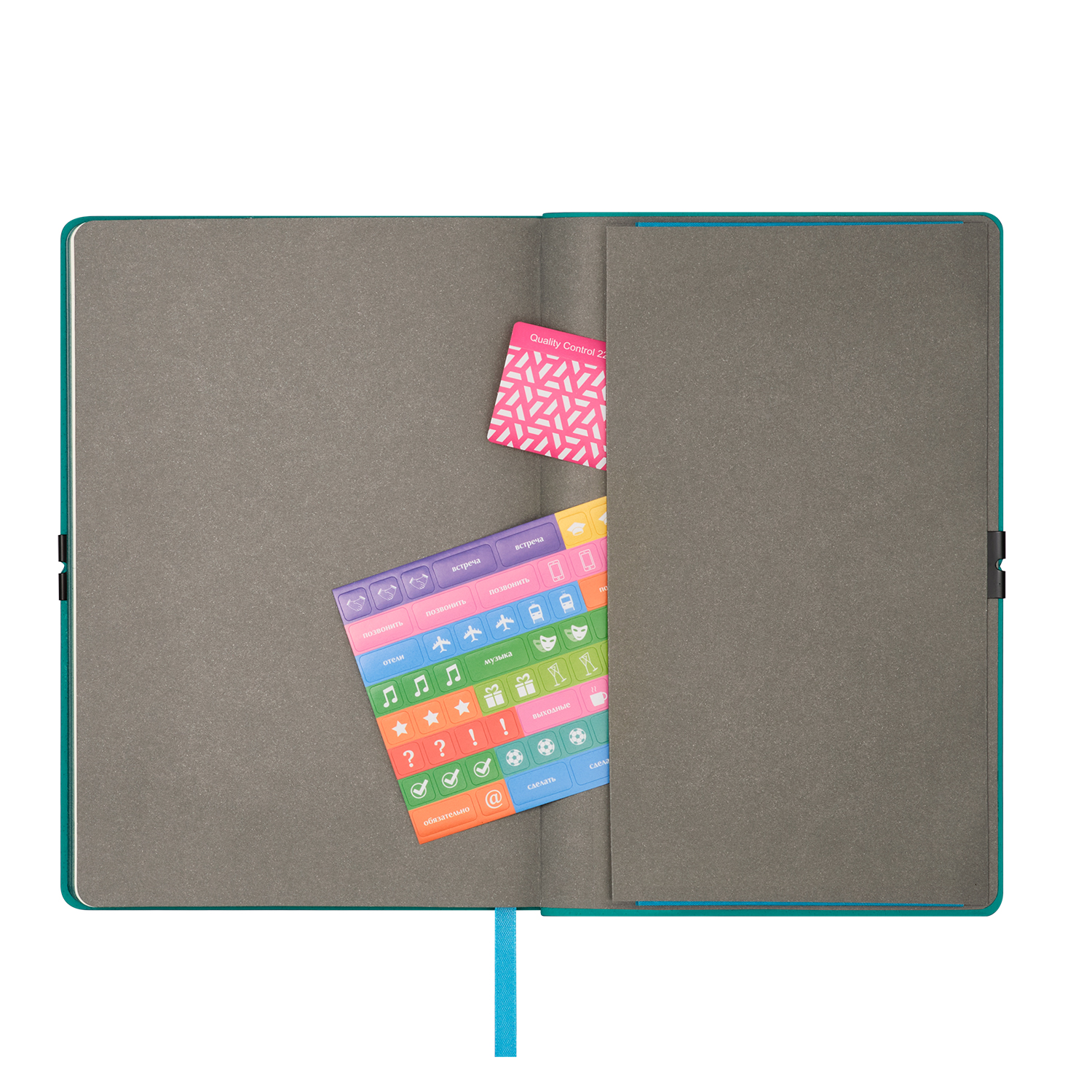 Ежедневник Ин Велюр (In Velour) недатированный, бирюзовый