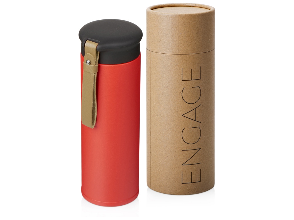 Подарочный набор с пледом, термосом Cozy hygge 2.0, красный