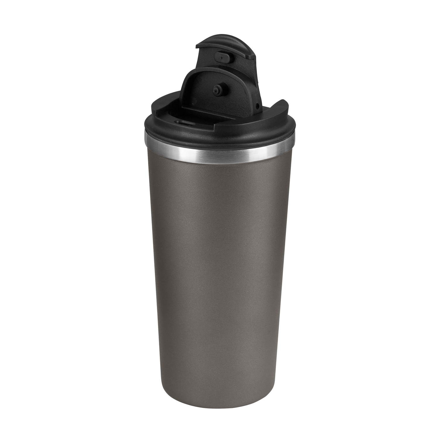 Термокружка вакуумная Palermo, серая, гладкая поверхность