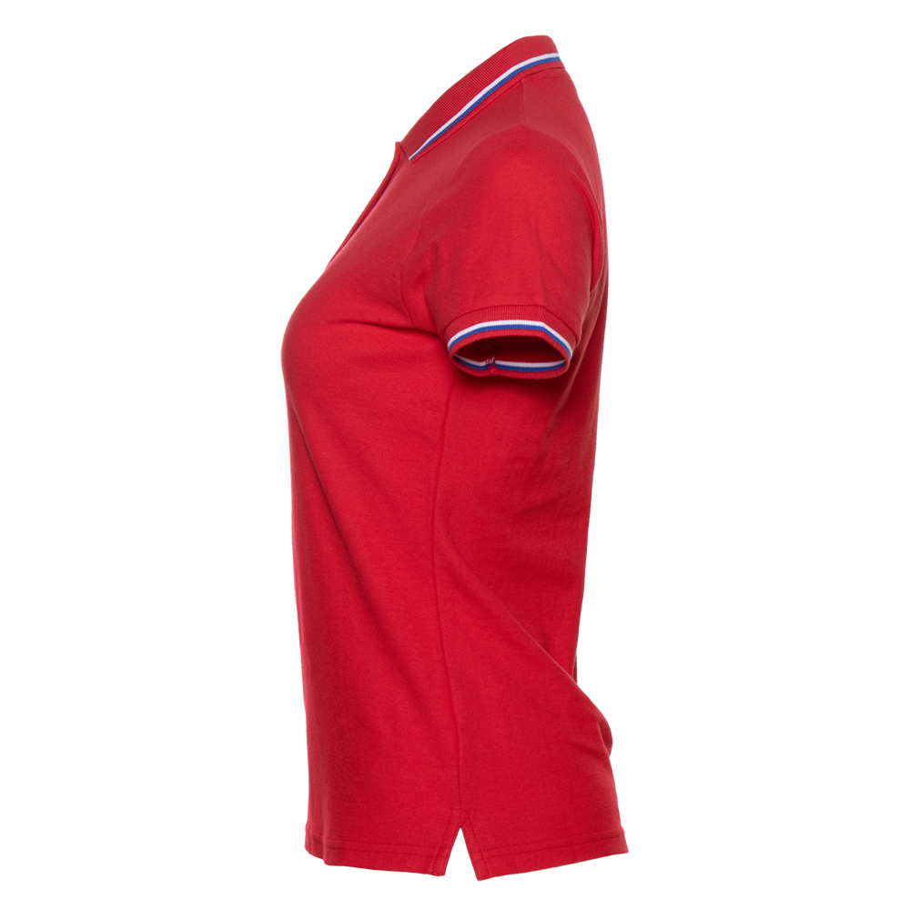Рубашка поло женская триколор STAN хлопок/полиэстер 185, 04RUS, Красный (14) (42/XS)