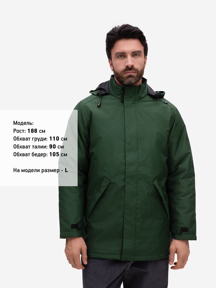 Куртка на стеганой подкладке Robyn, темно-зеленая, размер 4XL