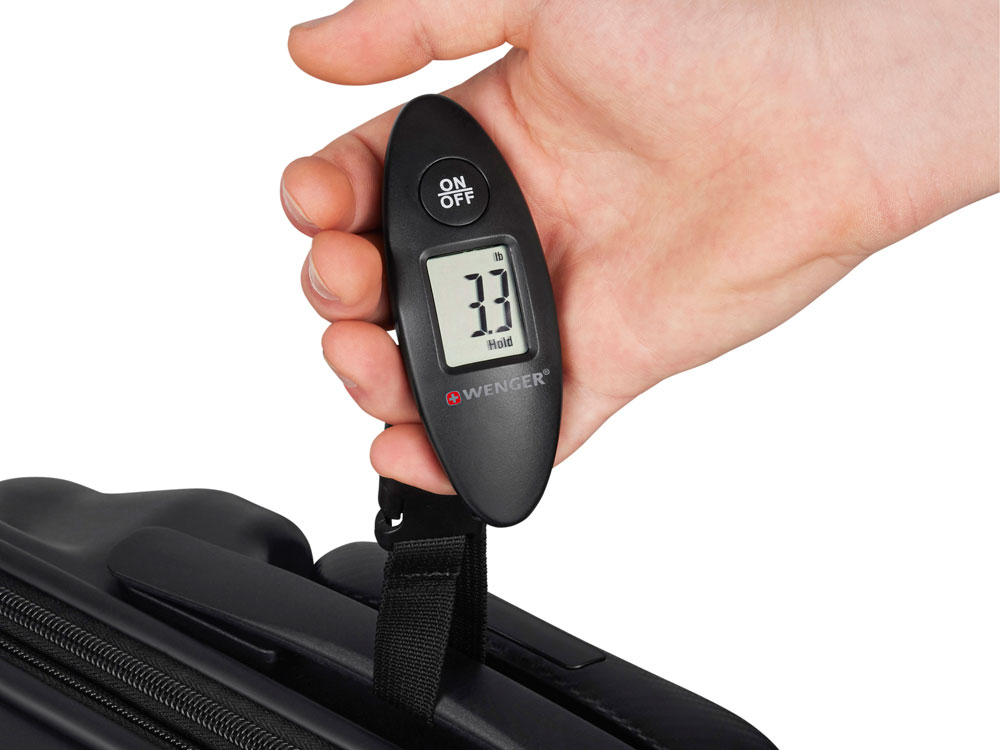 Мини-весы для багажа WENGER электронные, черные, АБС-пластик, до 40 кг