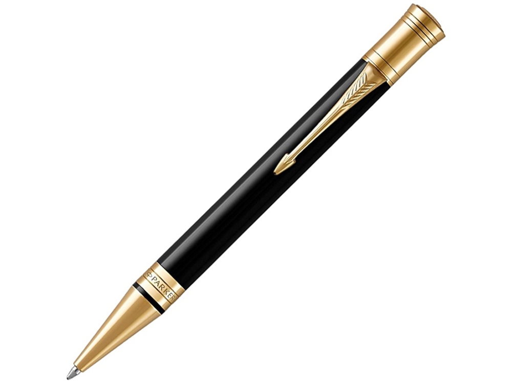 Шариковая ручка Parker Duofold Classic Black GT Fountain Pen, стержень: M, цвет чернил: black, в подарочной упаковке.