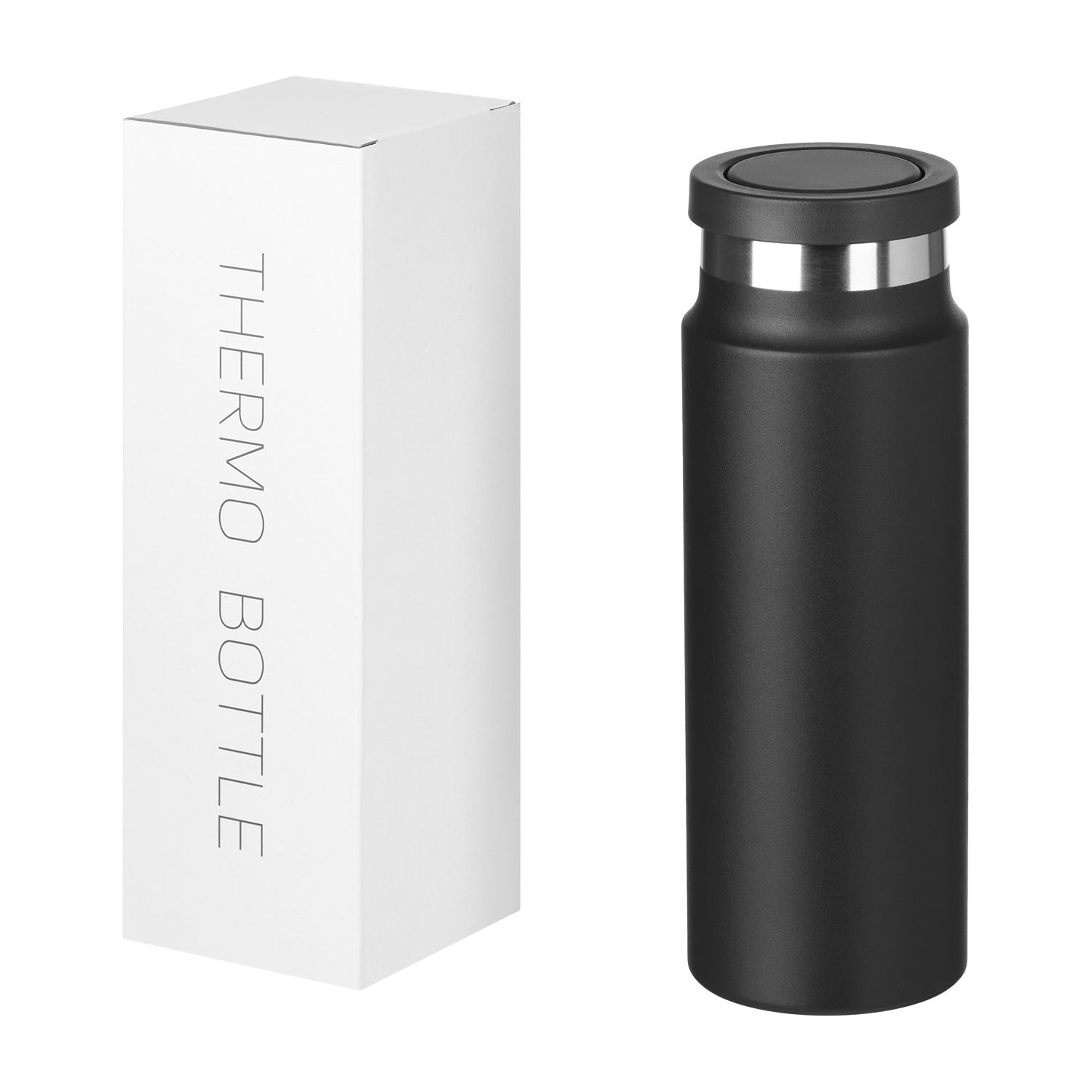 Термобутылка вакуумная герметичная Аллегра, черная