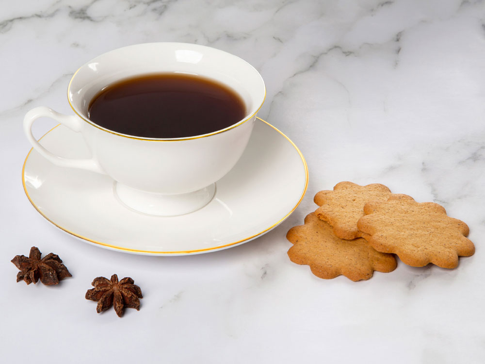 Чайная пара с золотой каймой, 200мл