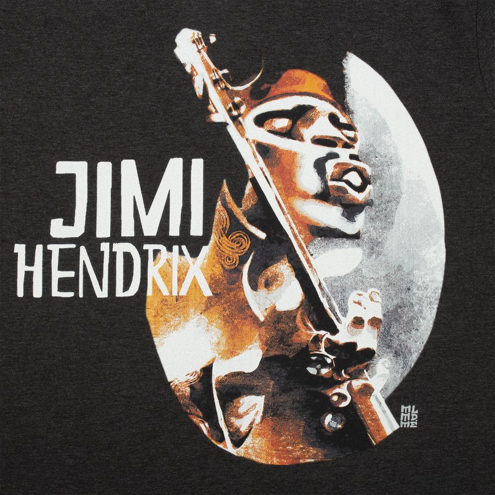 Футболка «Меламед. Jimi Hendrix», черный меланж, размер XXL