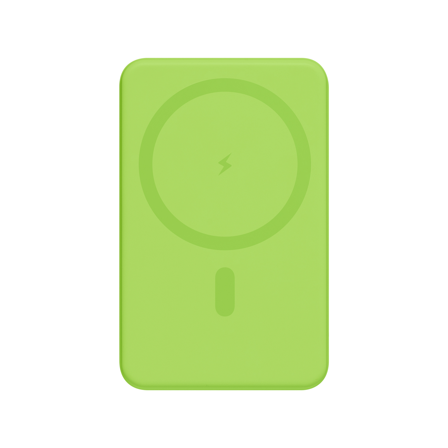 Внешний аккумулятор Ларго PD (Largo PD) 5000mAh с функцией беспроводной зарядки 15W, салатовый