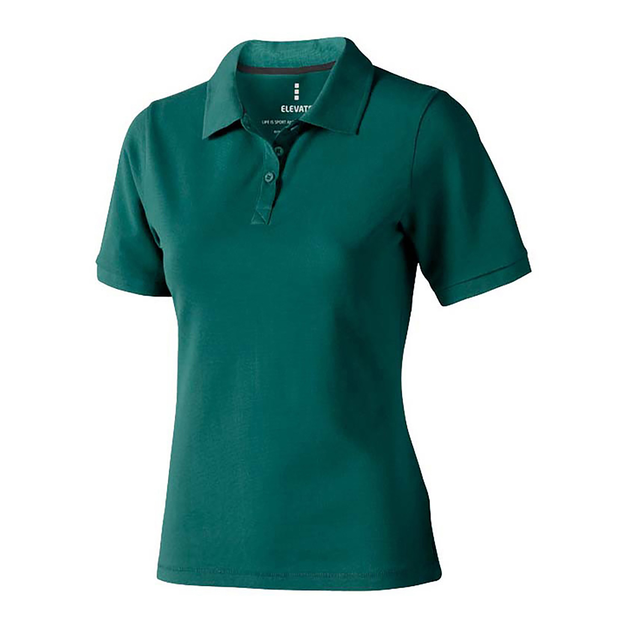 Калгари женская футболка-поло с коротким рукавом, изумрудный