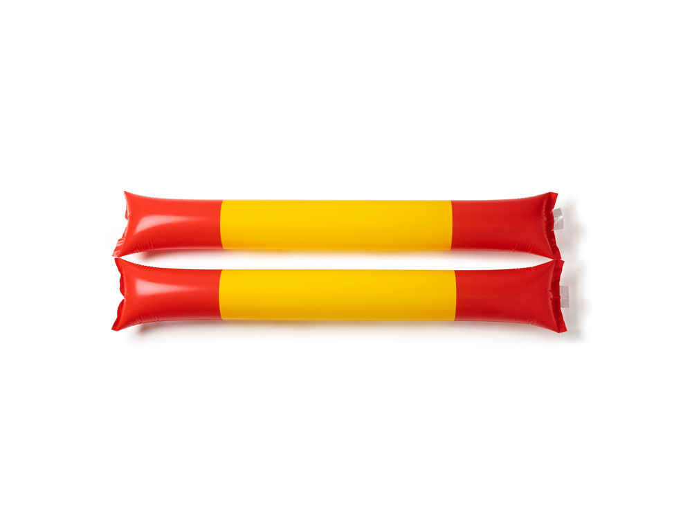Набор надувных многоразовых хлопушек SUPORT, Испания, красный/желтый