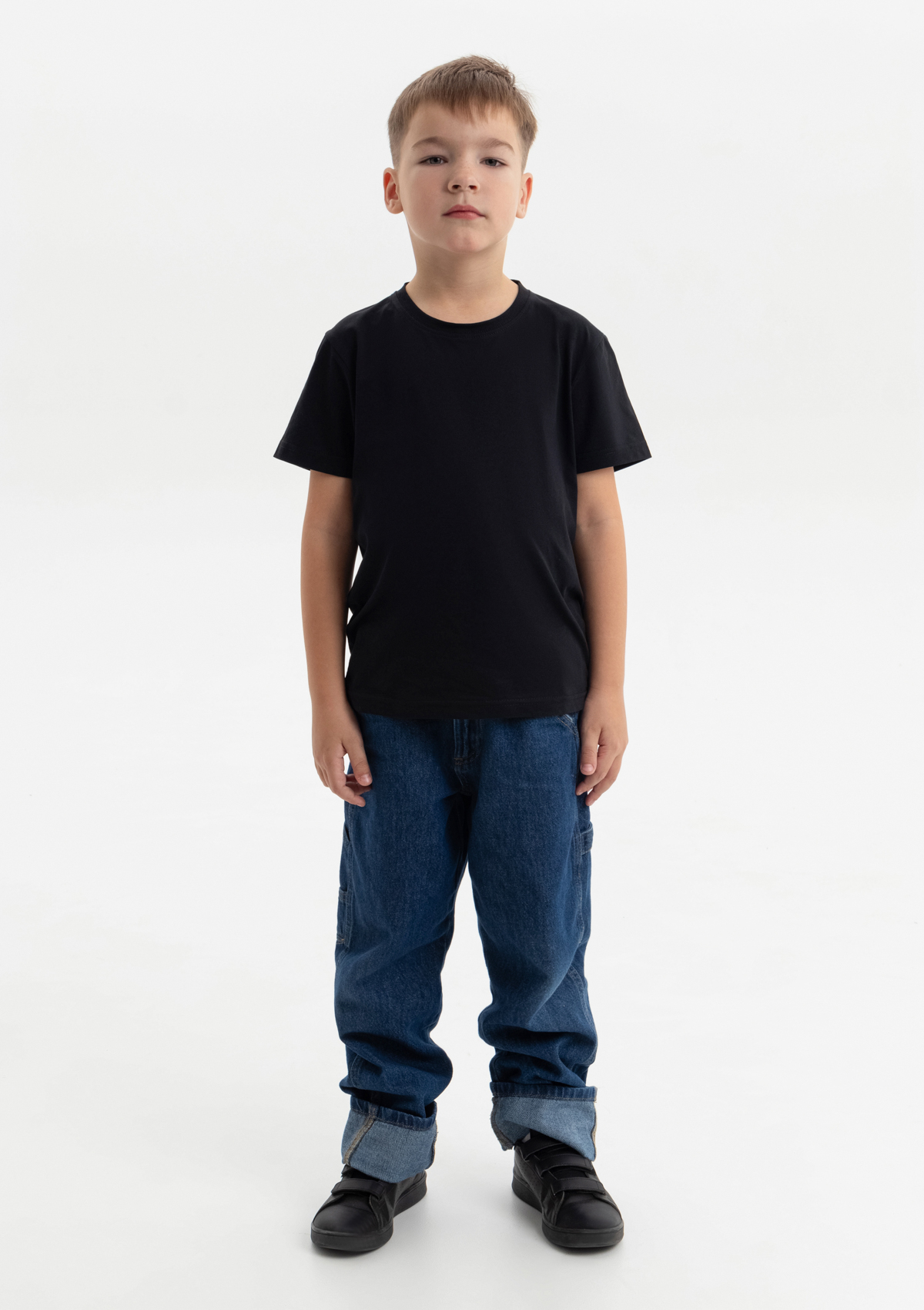 Футболка детская STAN хлопок 140, 06U, Чёрный,  (20)  (6 лет)