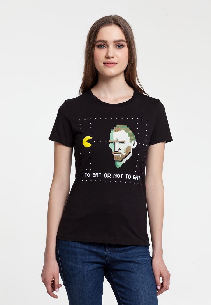 Футболка женская «Ван-Пакман» с логотипом Принтэссенция | Print Logo