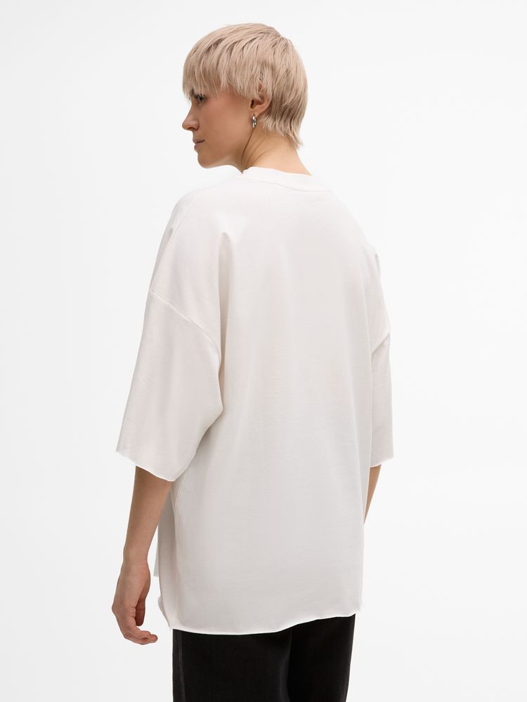 Футболка унисекс T1, молочно-белая, размер XS/S