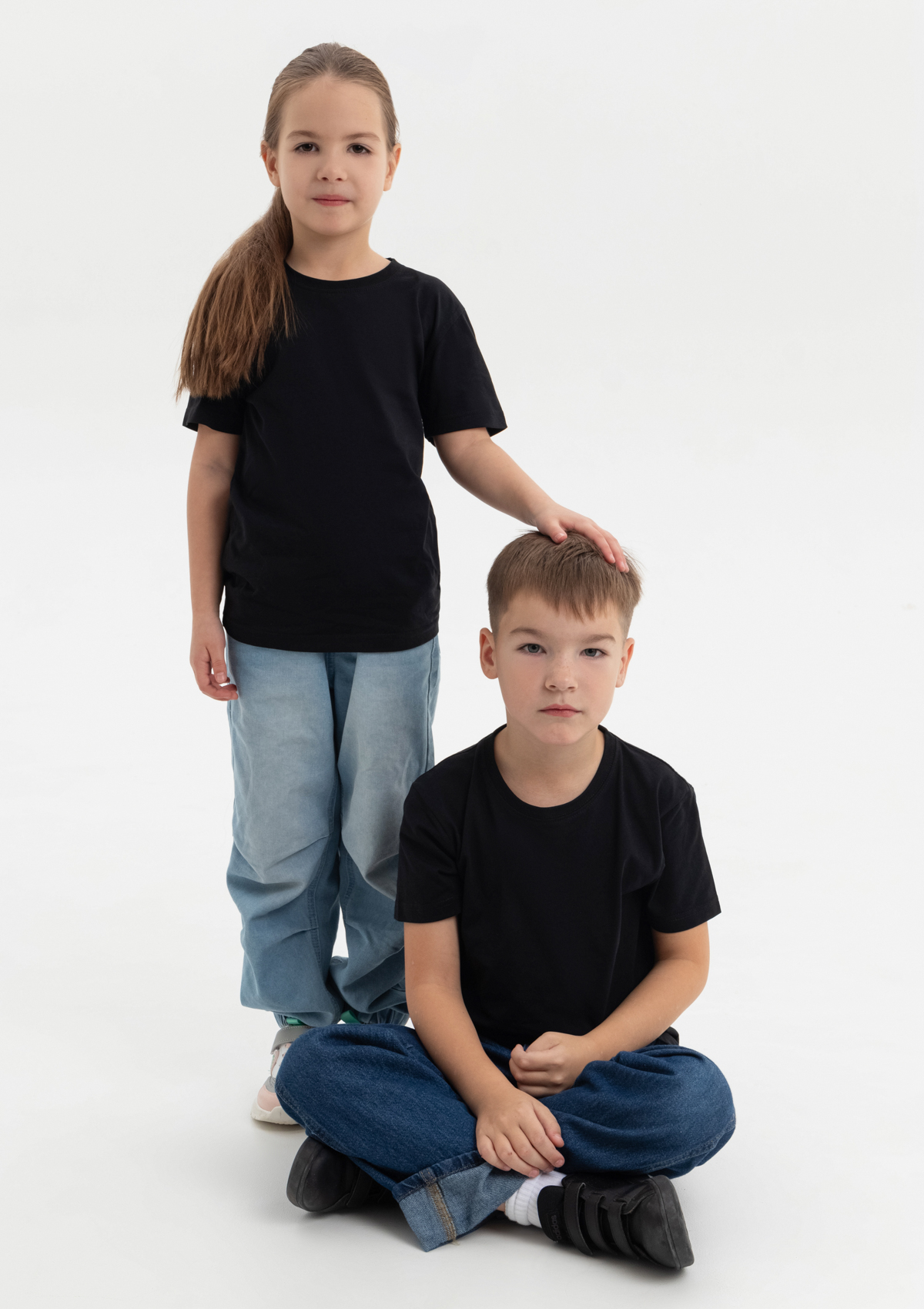 Футболка детская STAN хлопок 140, 06U, Чёрный,  (20)  (6 лет)