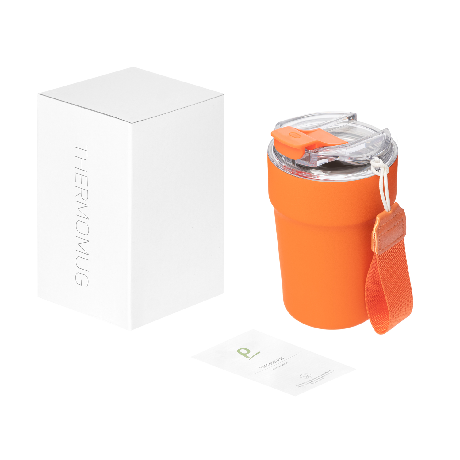 Термокружка вакуумная Монако, оранжевая