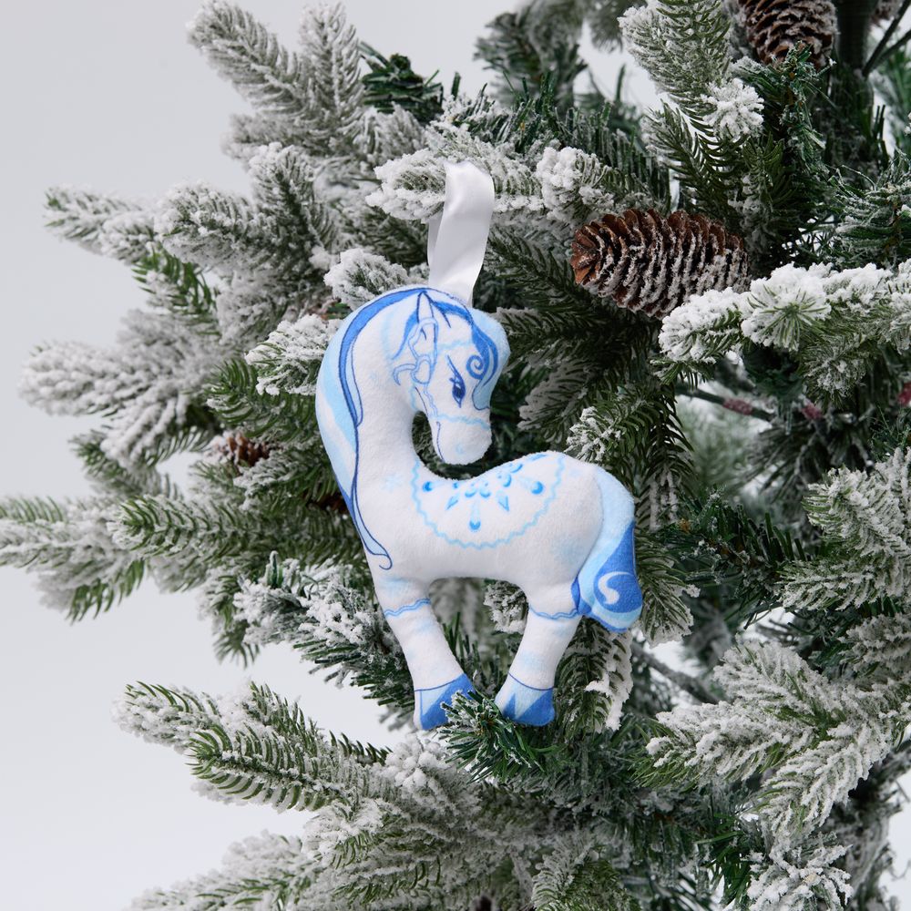 Мягкая игрушка — подвеска «Снежка» — пример нанесения логотипа (сделано в России) | Print Logo