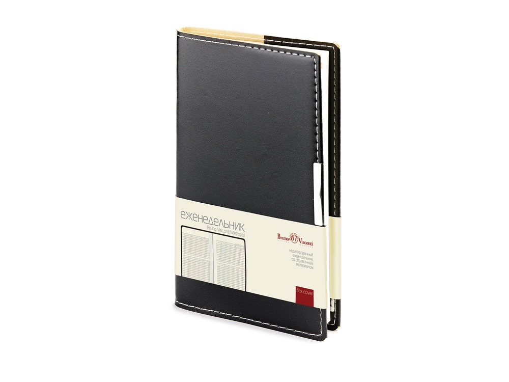 Еженедельник недатированный А6 Metropol с логотипом Bruno Visconti | Print Logo