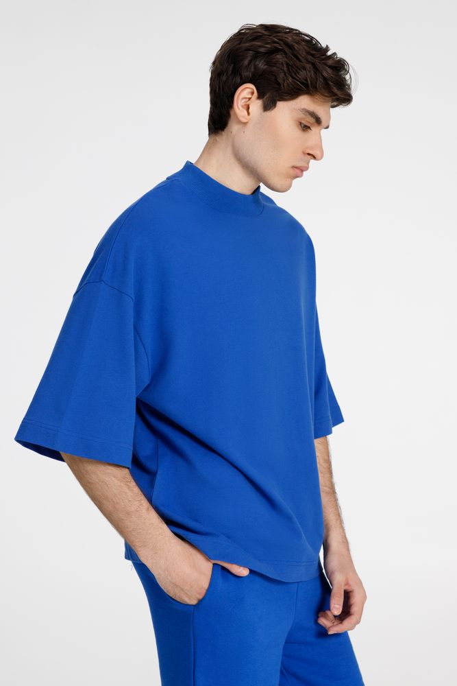 Футболка оверсайз унисекс T9, синяя, размер XL/XXL