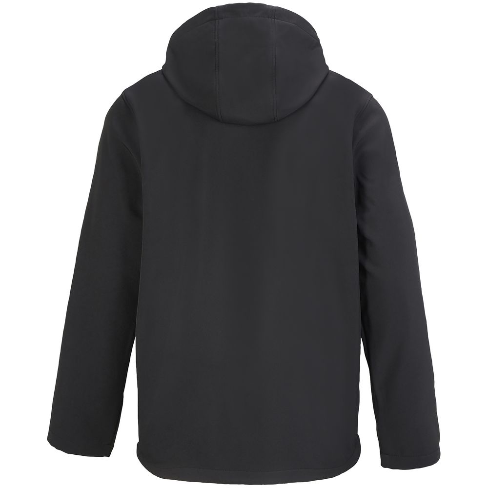 Куртка софтшелл с капюшоном мужская Race Men, черная, размер 3XL