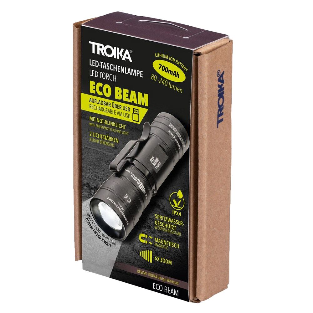 Аккумуляторный фонарь Eco Beam фото на сайте Print Logo.