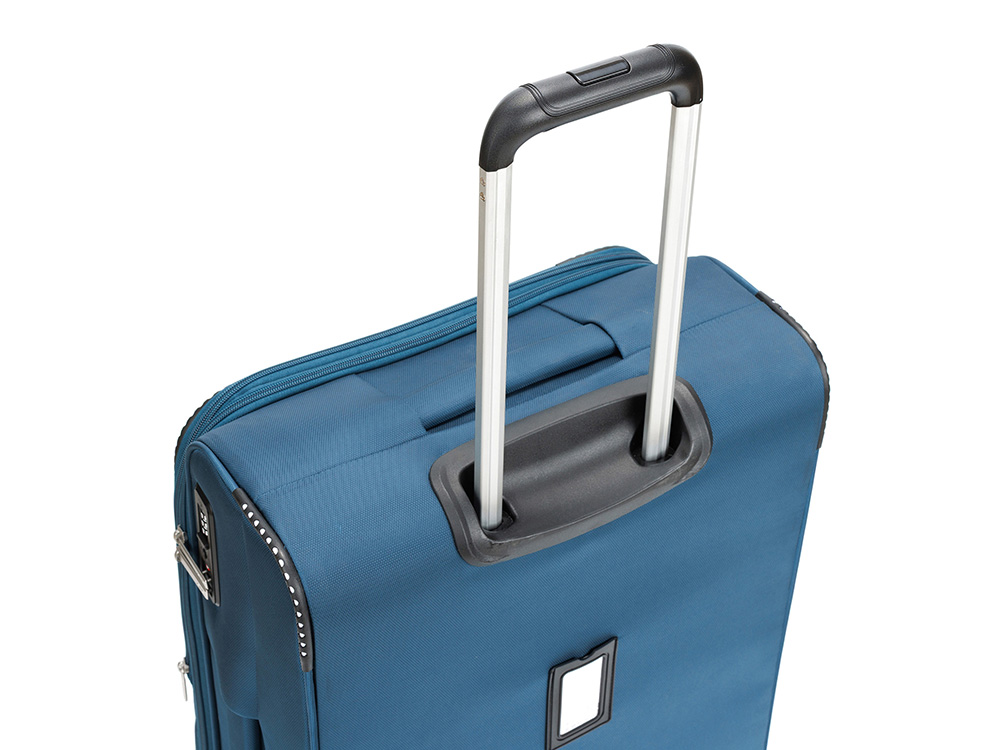 Чемодан TORBER ВИВИ, синий, полиэстер, 44 х 25 х 67 см, 63 л