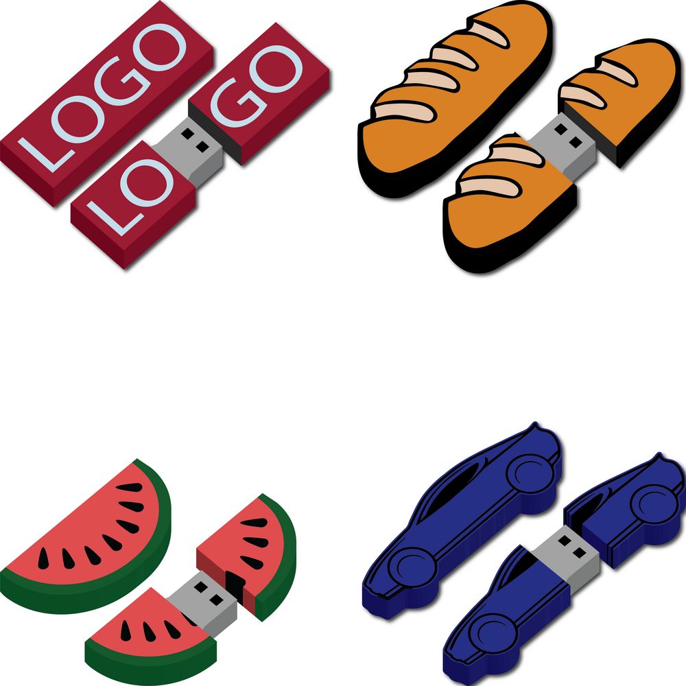 Флешки Gummi на заказ с логотипом сделано в России | Print Logo