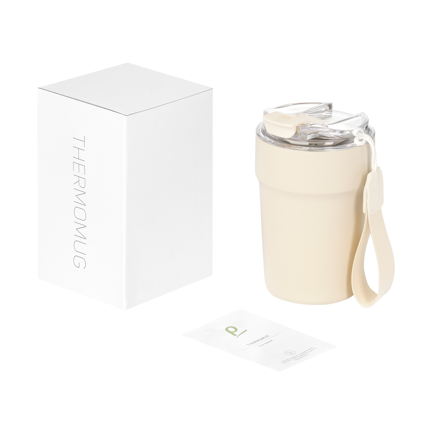 Термокружка вакуумная Монако, бежевый