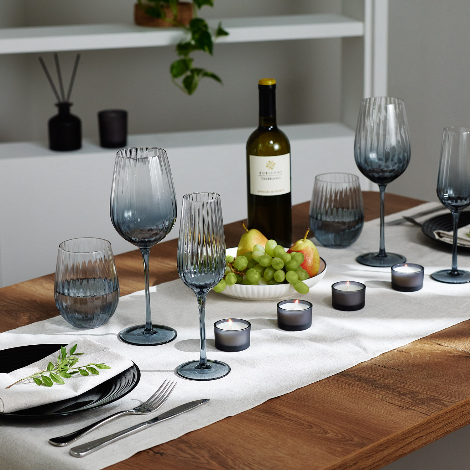 Бокал для шампанского Mancera, градиент серый