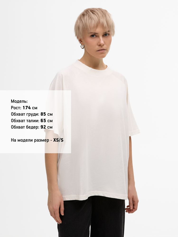 Футболка унисекс T2, молочно-белая, размер XS/S