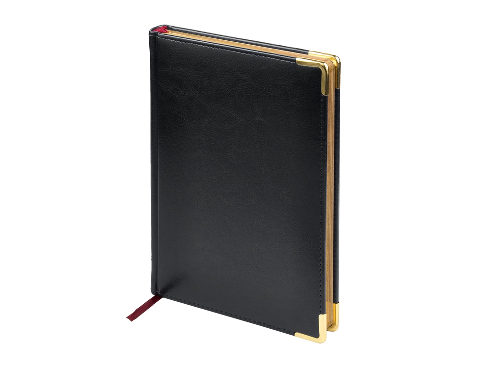 Ежедневник датированный А5 Sidney Nebraska на 2026 год, с золотым срезом и уголками с логотипом Bruno Visconti | Print Logo