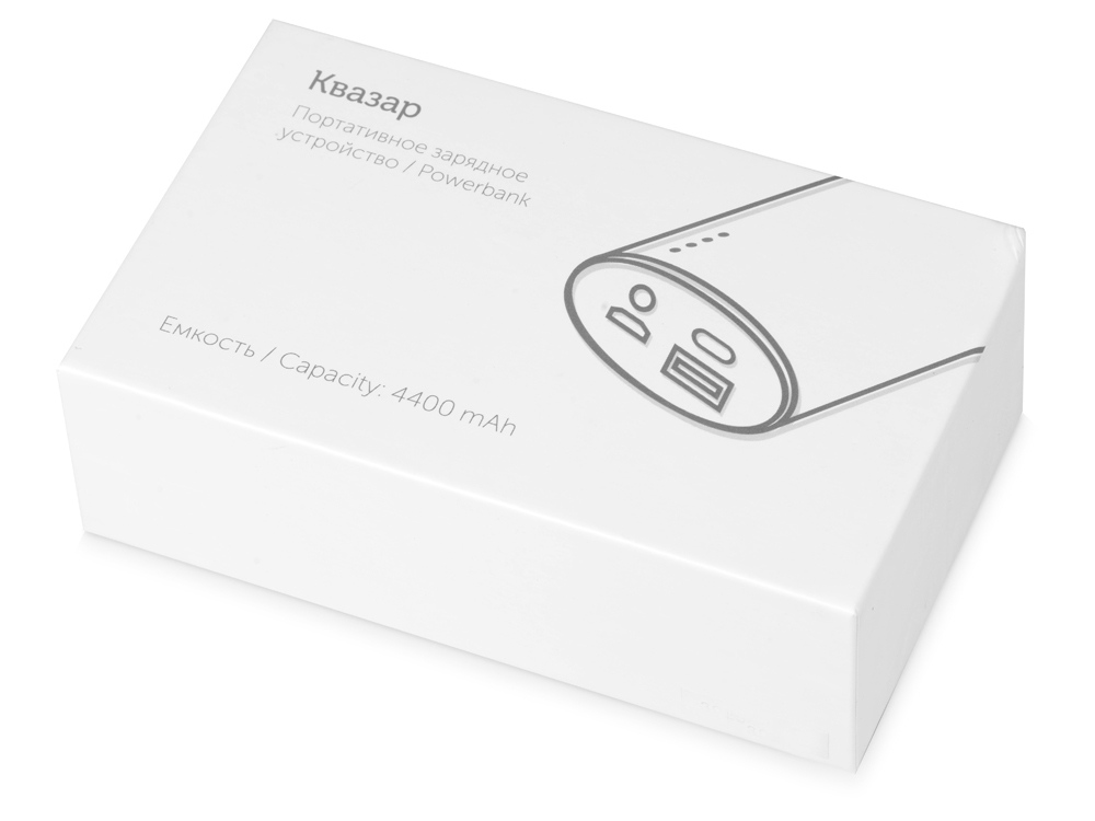 Портативное зарядное устройство Квазар, 4400 mAh, синий