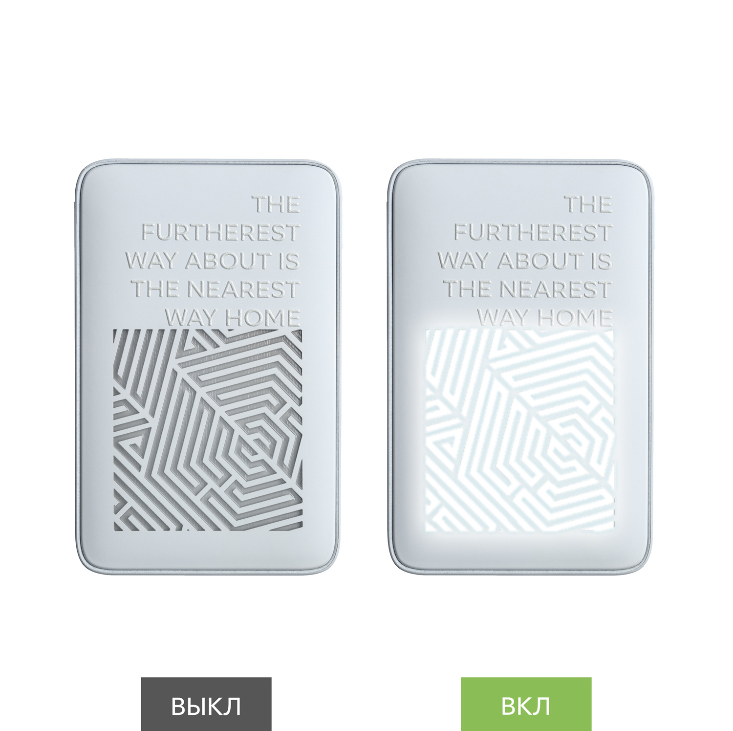 Внешний аккумулятор с подсветкой Анкор (Ancor) 5000 mAh, белый