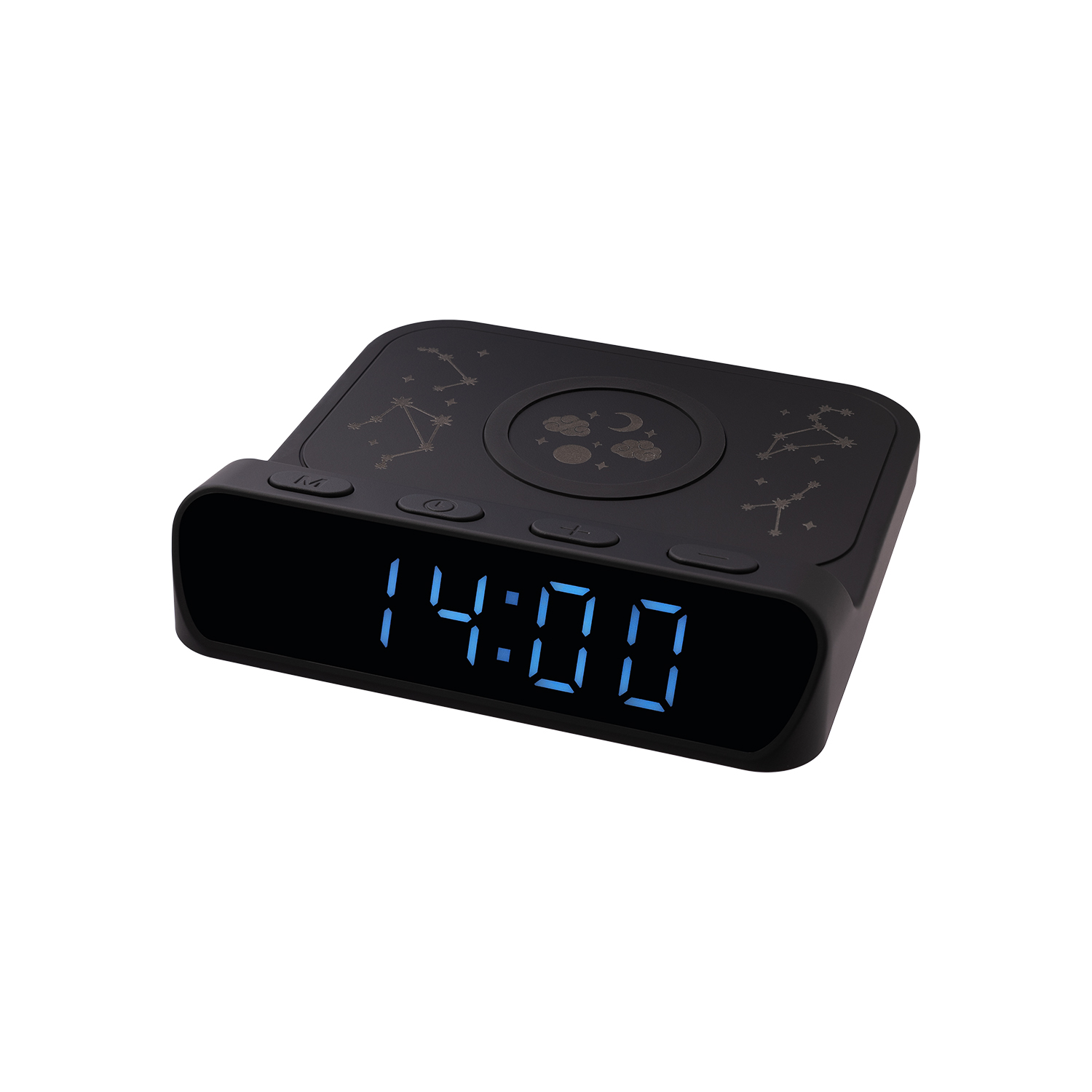 Зарядная станция с часами 15W Ригель (Rigel), черная