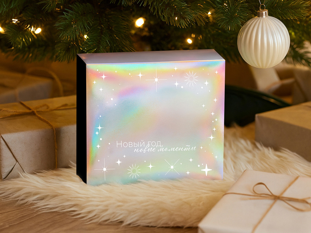 Подарочный набор c френчпрессом, кружками и чаем, синий