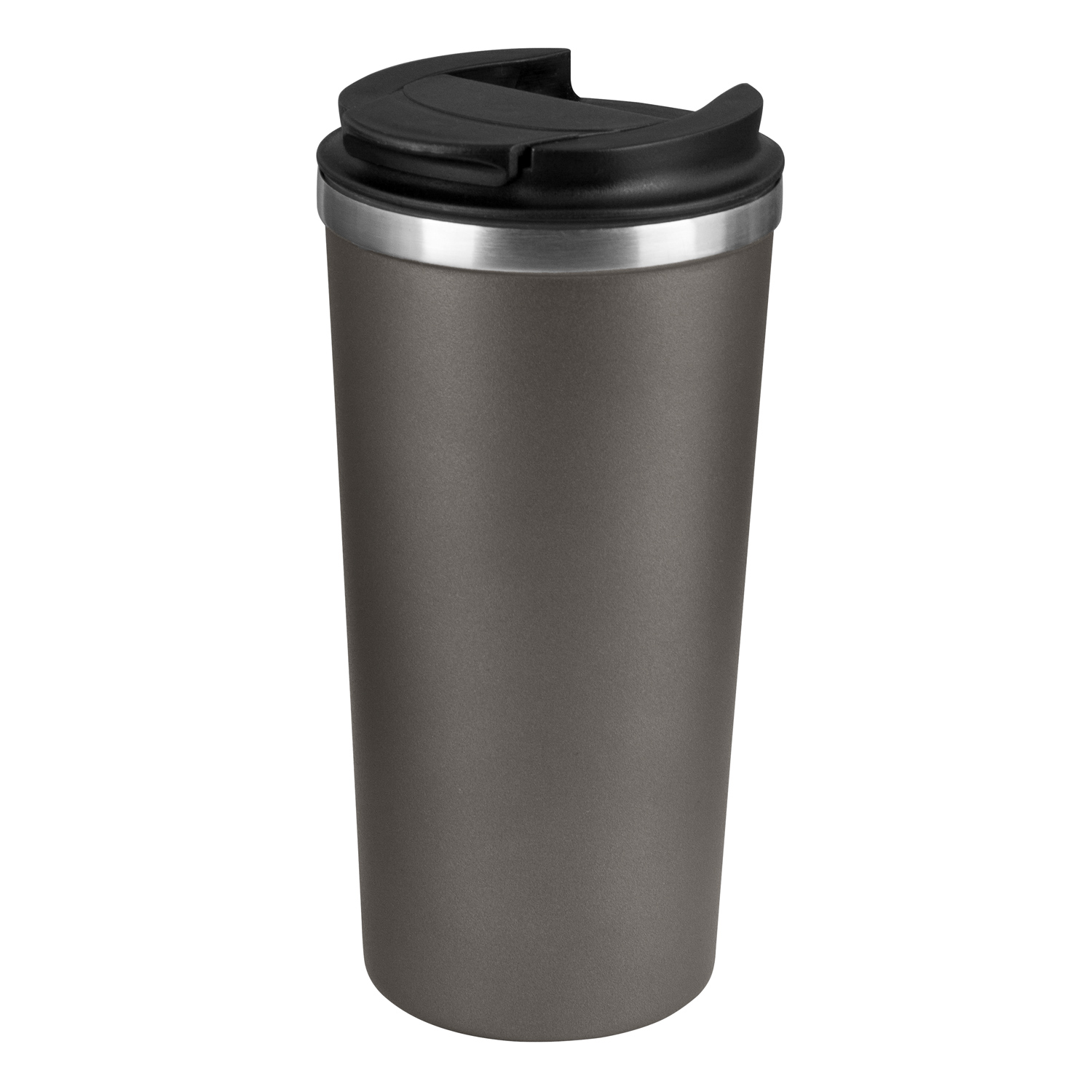 Термокружка вакуумная Palermo, серая, гладкая поверхность