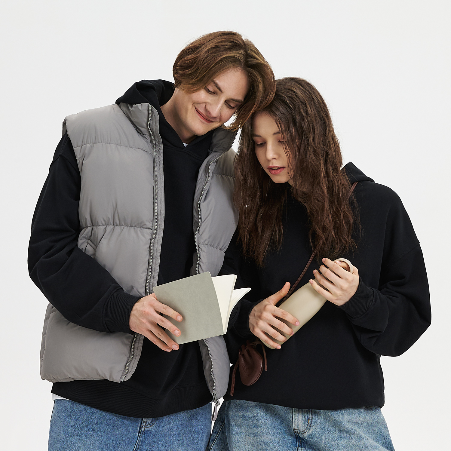 Блокнот Корса слим (Corsa slim), светло-серый