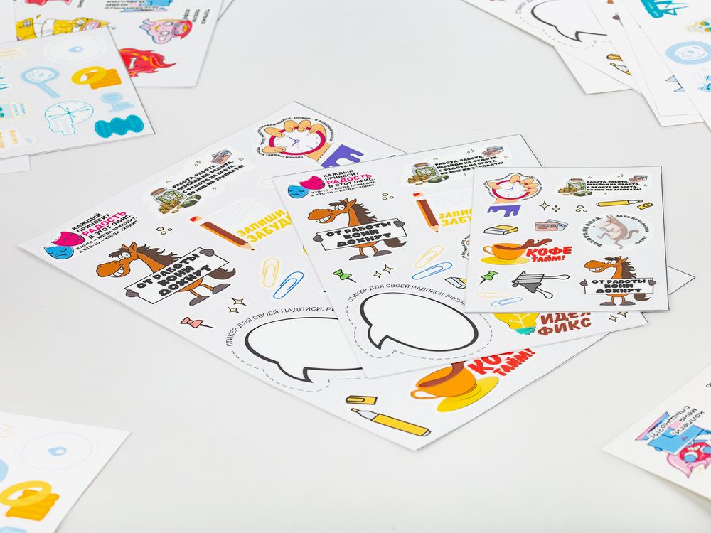 Наклейки UV-DTF Stiker Pack на заказ — пример нанесения логотипа (сделано в России) | Print Logo