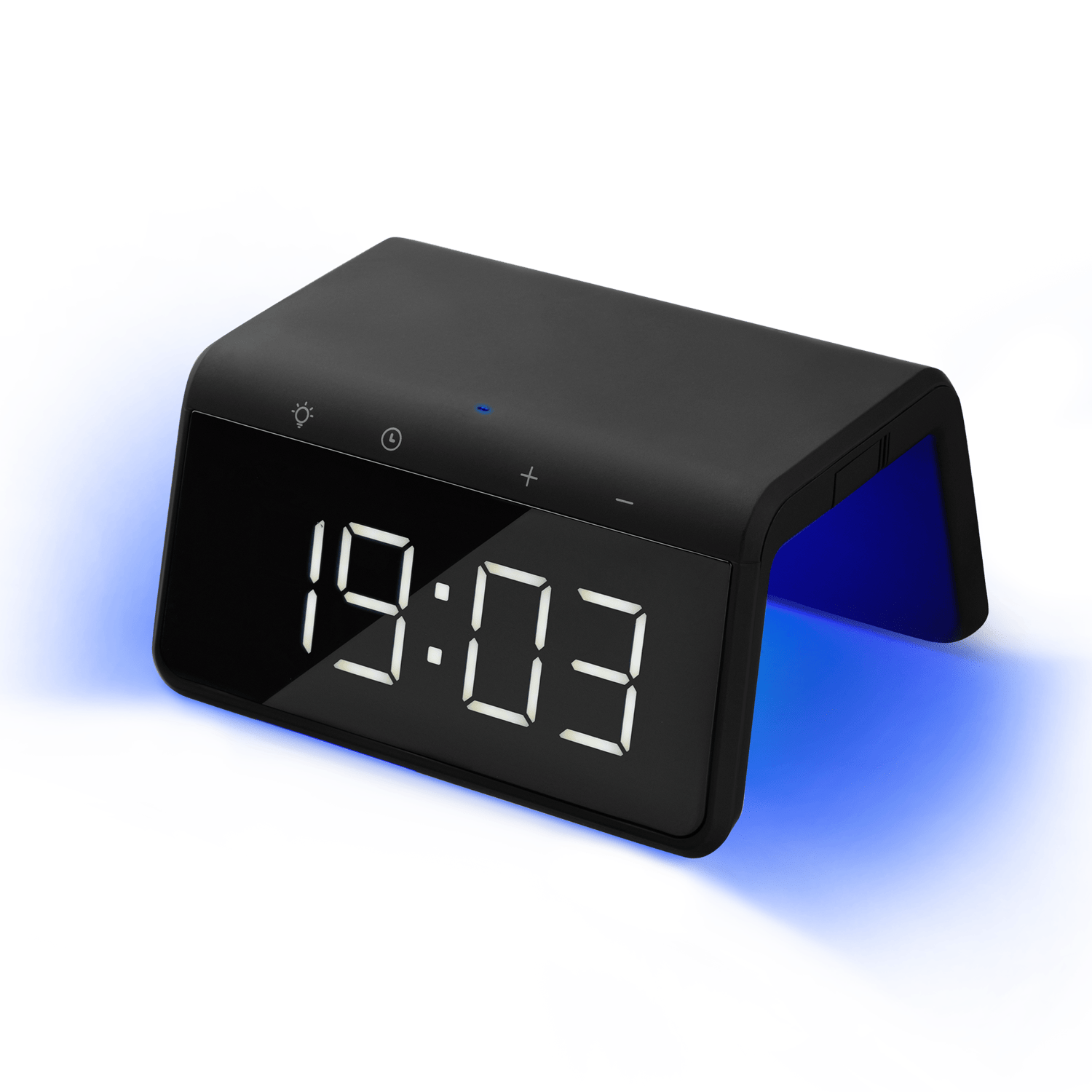 Зарядная станция с часами 15W Флейм (Flame), черная