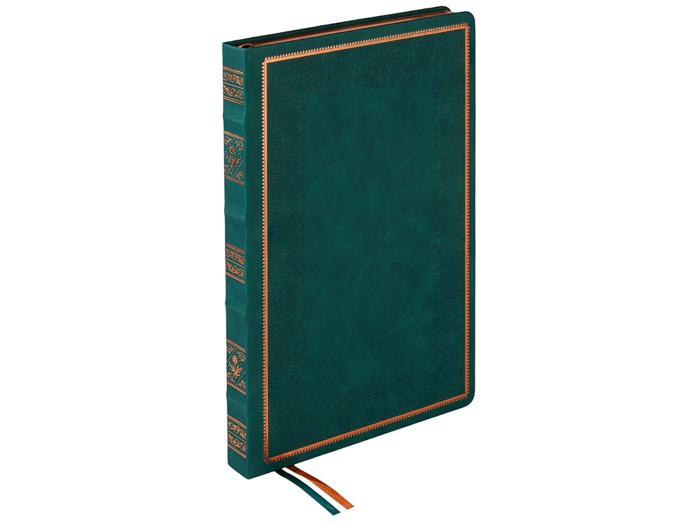 Ежедневник недатированный А4 Royal, зеленый с бронзовым срезом