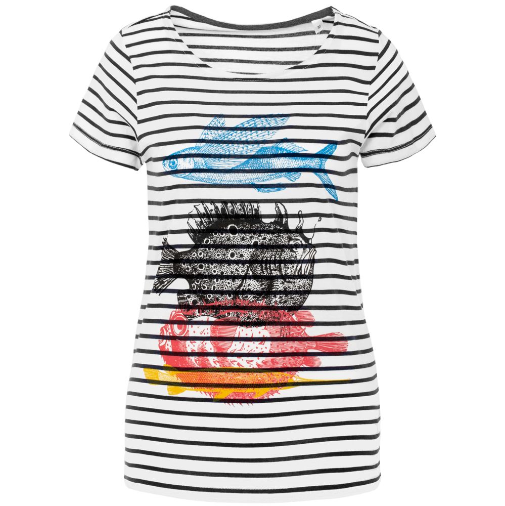 Футболка женская «Морские обитатели» с логотипом Принтэссенция | Print Logo