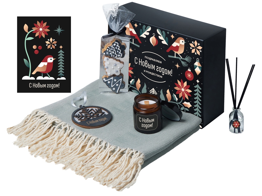 Подарочный набор Re:Still с пледом, свечой и диффузором с логотипом  | Print Logo